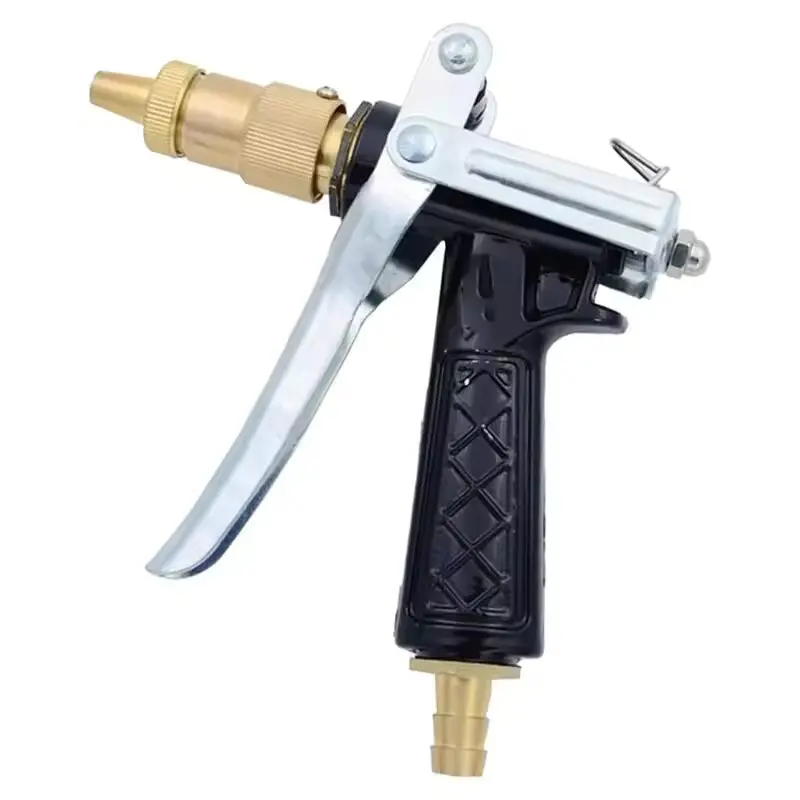 High Pressure Water Spray Gun, Brass Nozzle Adjustable Water Jet, Heavy Duty Metal Water Gun for Car Washing, Garden Watering, P