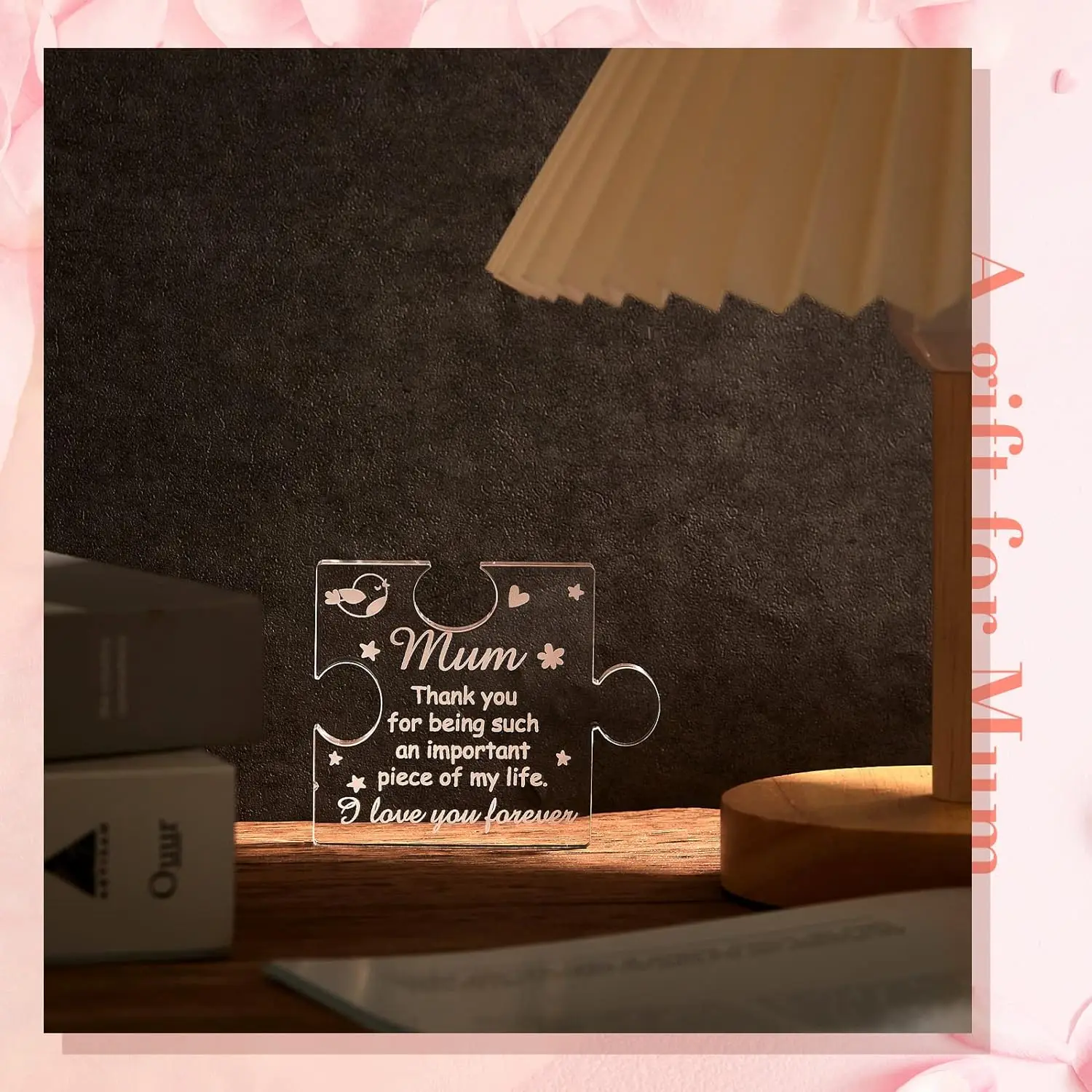Birthday Gifts， Acrylic Puzzle Mum Brother Wife Sister Birthday Presents My Man Gifts Thank You Gift for Birthday Christmas