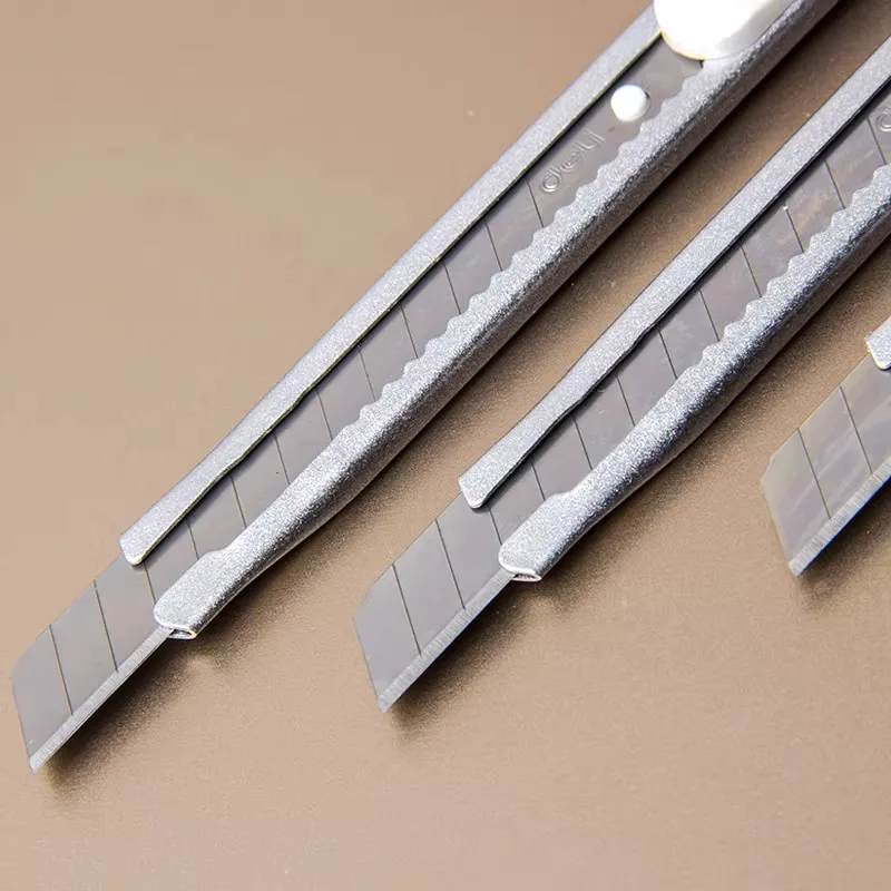 Multifunctional Utility Knife Telescopic Knife Box 9mm Blade Set Portable Paper Cutter Artwork Knife For Office School Supplies