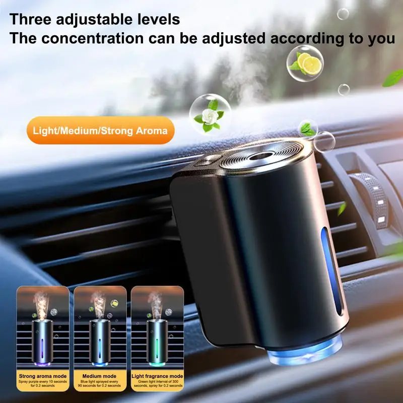 Electric Car Air Freshener Car Scent Freshener 3 Mode Adjustable Car Scent Diffuser Intelligent Car Diffuser With 3 Bottles Of