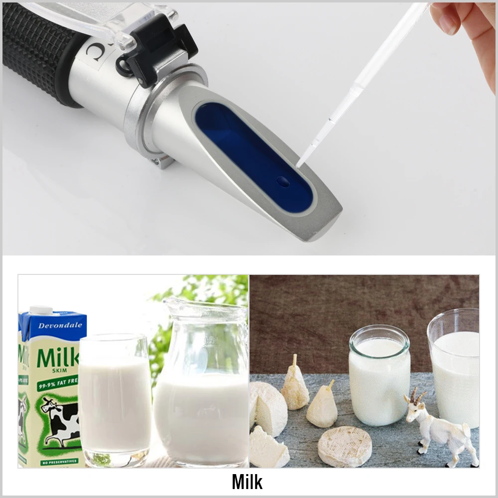 SYXLIF Milk Concentration Refractometer Milk Concentration Auto Digital Refractometer Handheld 0-20% Milk Refractometer Tester