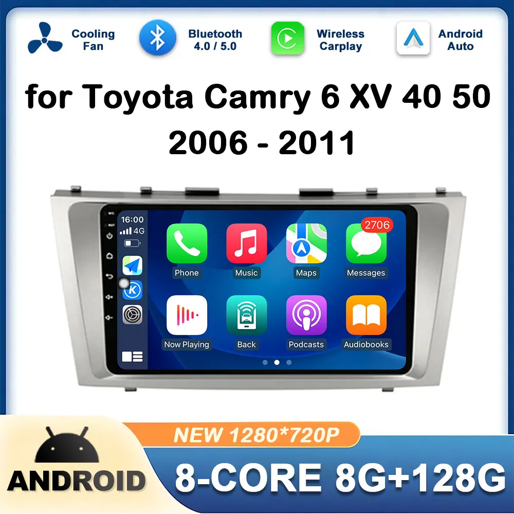 

for Toyota Camry 6 XV 40 50 2006 - 2011 DSP Stereo GPS Navigation Autoradio Car Radio Video Player Smart System Bluetooth WIFI