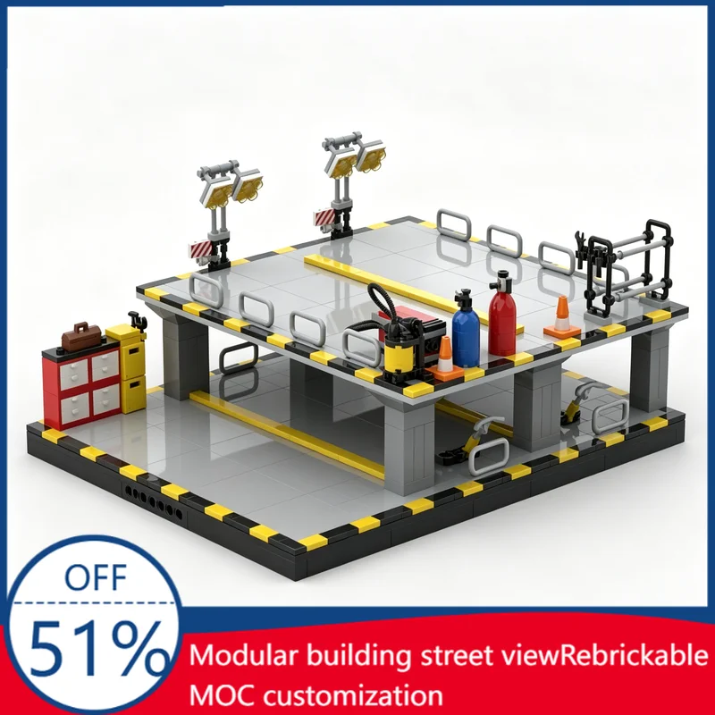 

NEW 603PCS MOC Speed F1 Pit Display Expand Model Racing Scene Building Blocks Educational DIY Assembly Toy Gift For Collection