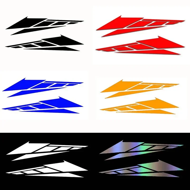 1Pair Motorcycle Tail Box Stickers Reflective Anti Scratch Waterproof Vinyl Decals for Motorbike Rear Case Decor Ornament