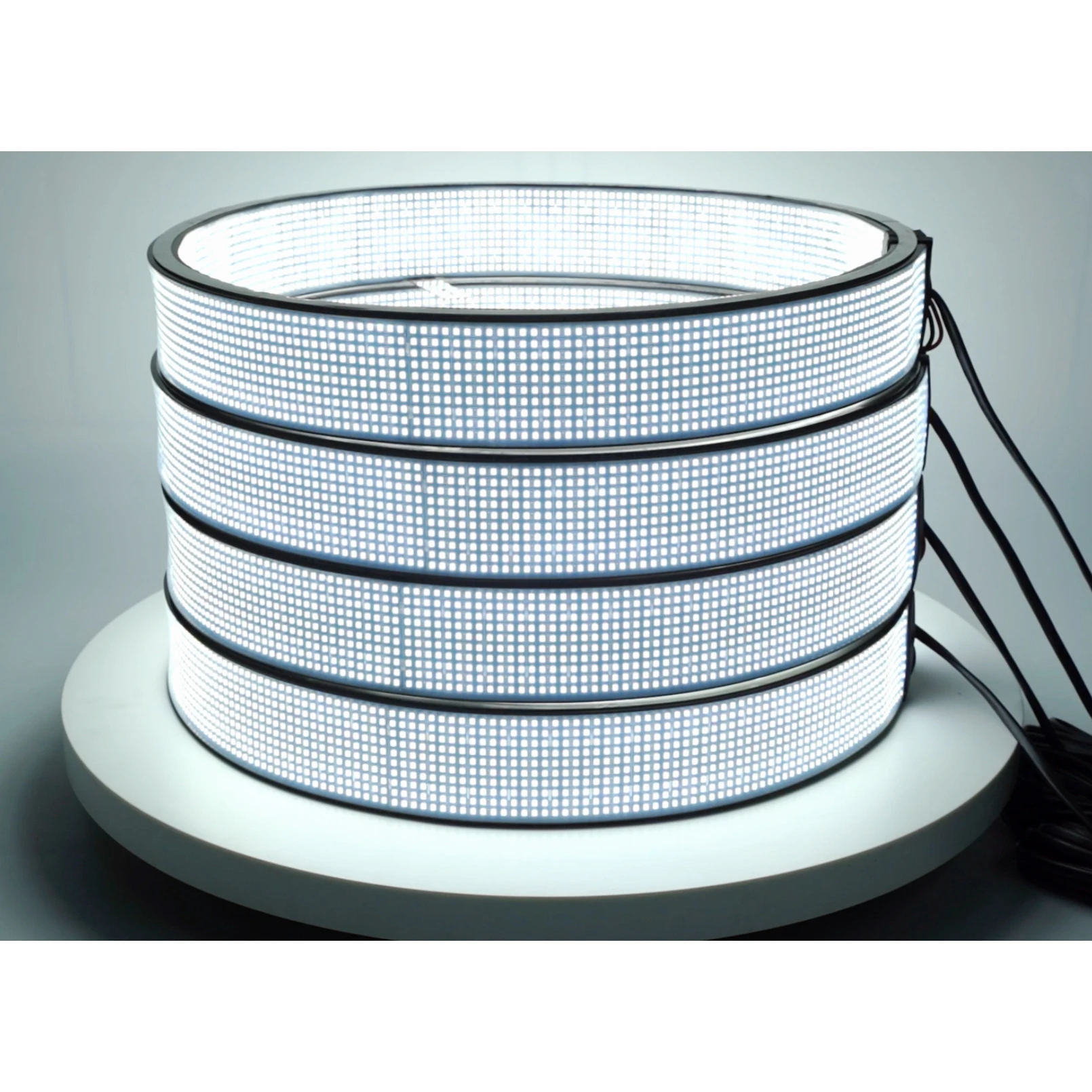 

Kingshowstar Brightest 20Row Wheel Lights Kit Pure White LED Wheel Lights 20 Rows for Trucks Off-Road Accessories at 12V