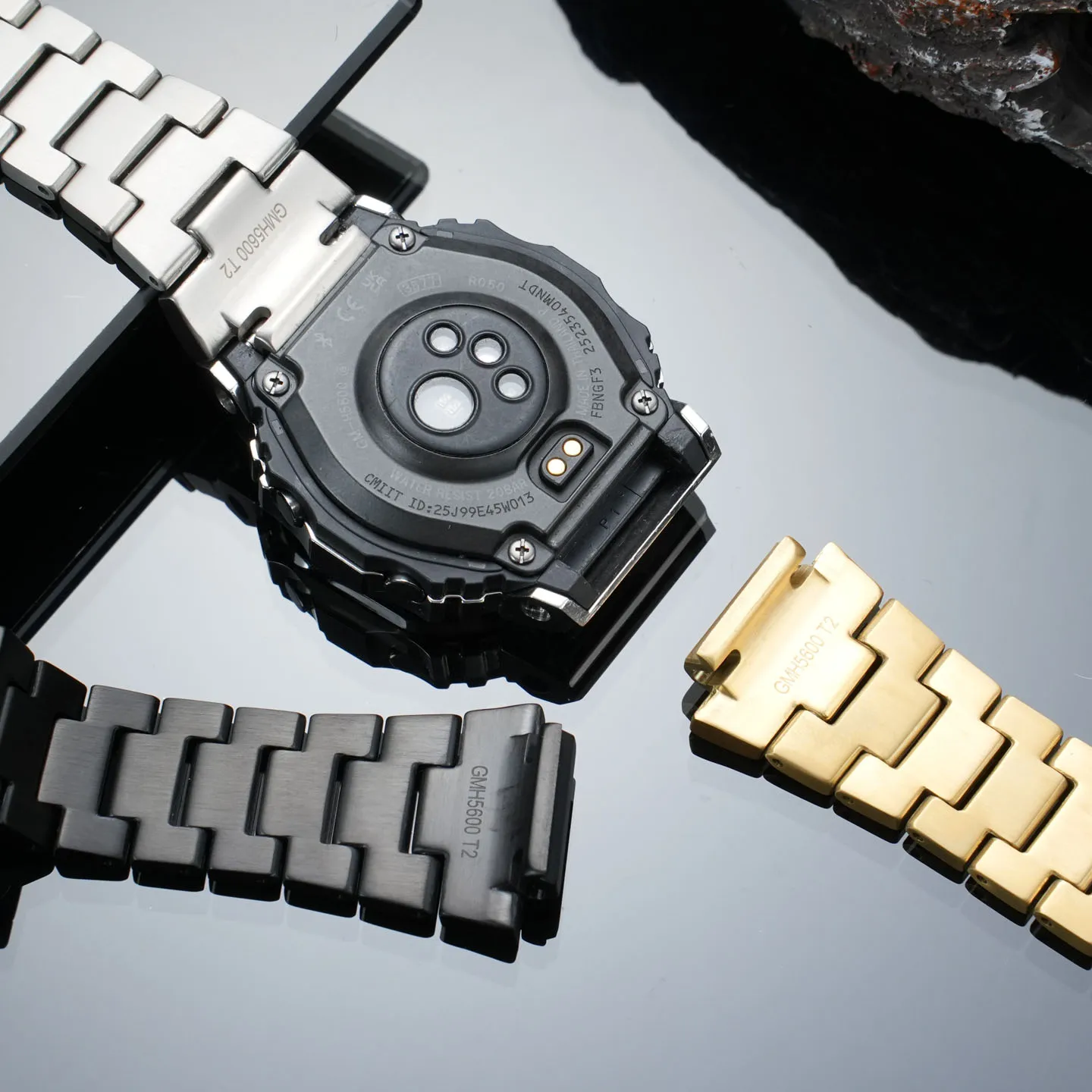 GM-H5600 Titanium alloy strap for Casio 3516 heart rate small square watch GM-H5600 modify lightweight titanium metal watchband