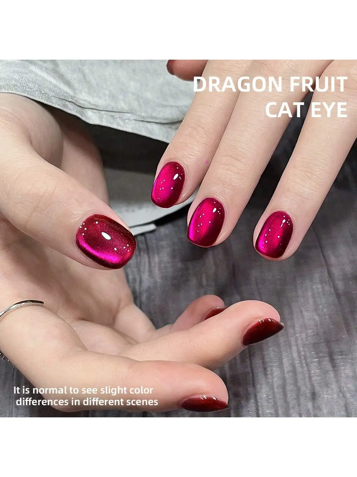 2025 Dragon Fruit Cat Eye Gel - Ultra-Bright Magnetic Polish with Diamond Sparkle Effect
