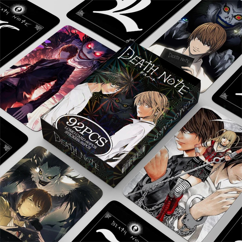 92Anime card Death Note photo card small sticker laser box gift cardLOMODouble-sided card