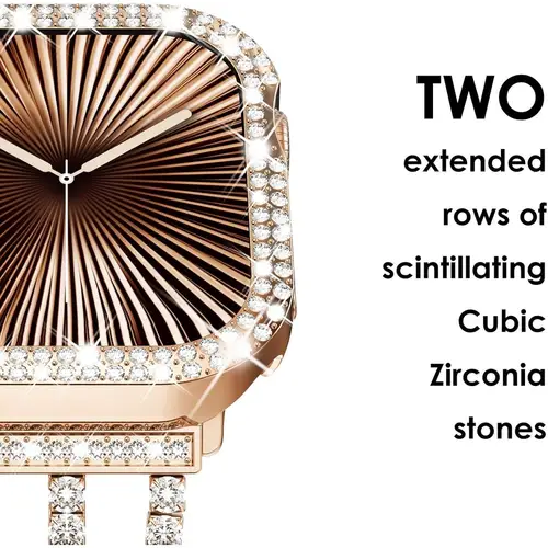 Bling Diamond Hollow Case for Apple Watch 46mm 42mm 40mm 41/44/45/49/41mm for iWatch Series 11 10 9 8 7 6 5 4 3 Protector Cover - Image 5