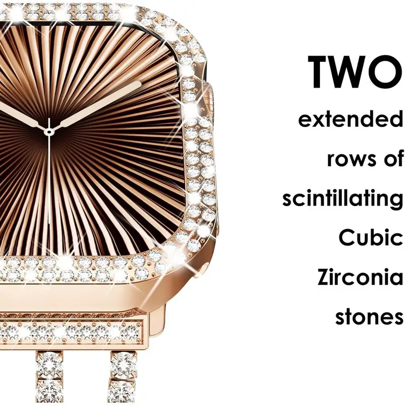 Bling Diamond Hollow Case for Apple Watch 46mm 42mm 40mm 41/44/45/49/41mm for iWatch Series 11 10 9 8 7 6 5 4 3 Protector Cover - Image 5