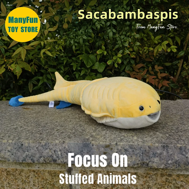 

Плюшевая игрушка Sacabambaspis — реалистичная бронетехная рыба, реалистичная ордовикская плюшевая рыба Sacabamba, кукла Agnatha в подарок
