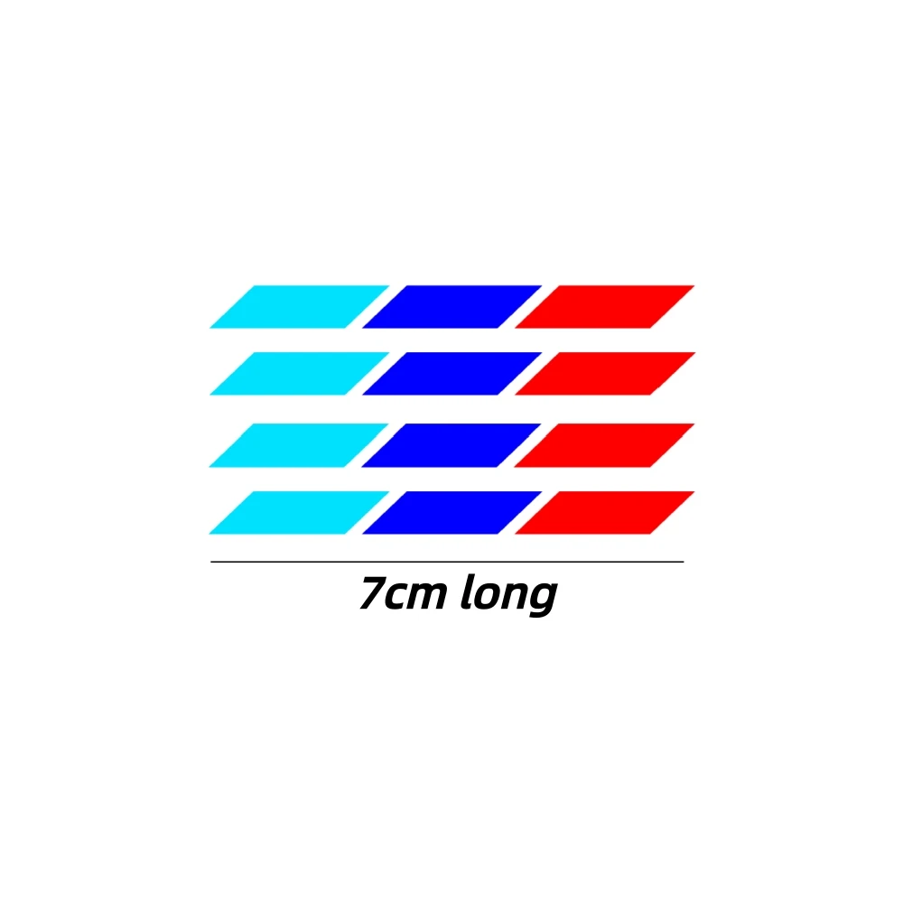 4Pcs Vinyl M-Colored Stripe Decals For BMW Performance G10 G20 G30 E91 E92 E93 320 325 330 335 350
