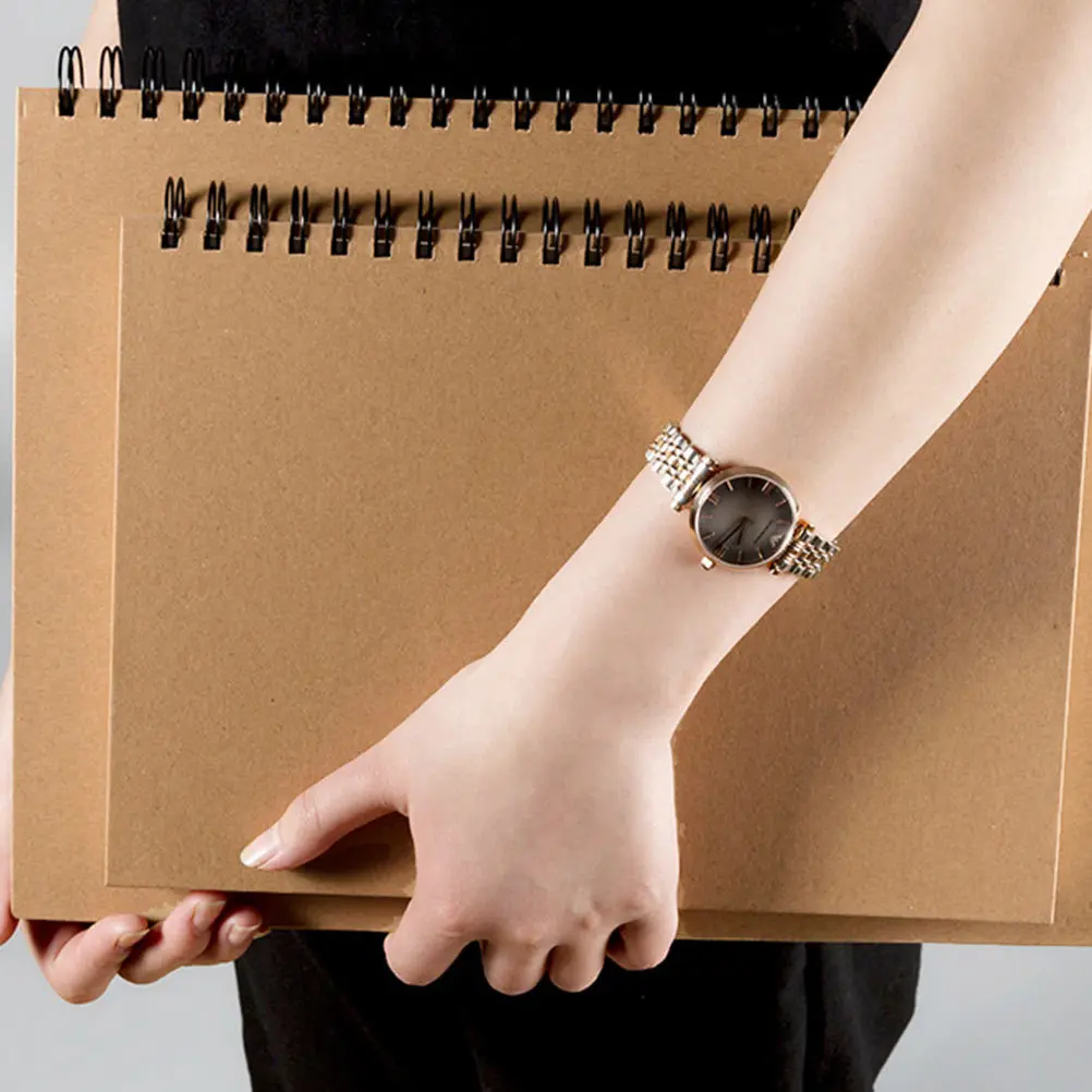 

Blank Sketch Book Drawing Pad Thick Pages No Ink Bleed Flat Open Design Perfect for Students Painters Sketching