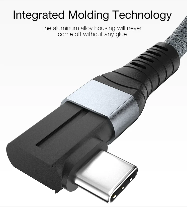 Ellbogen USB 4 Typ C Stecker zu Buchse Verlängerung kabel rechtwinklig USB4 Kabel pd5a/100w 8k @ 60hz 40 Gbit/s Datenkabel für MacBook Pro – Detail 6