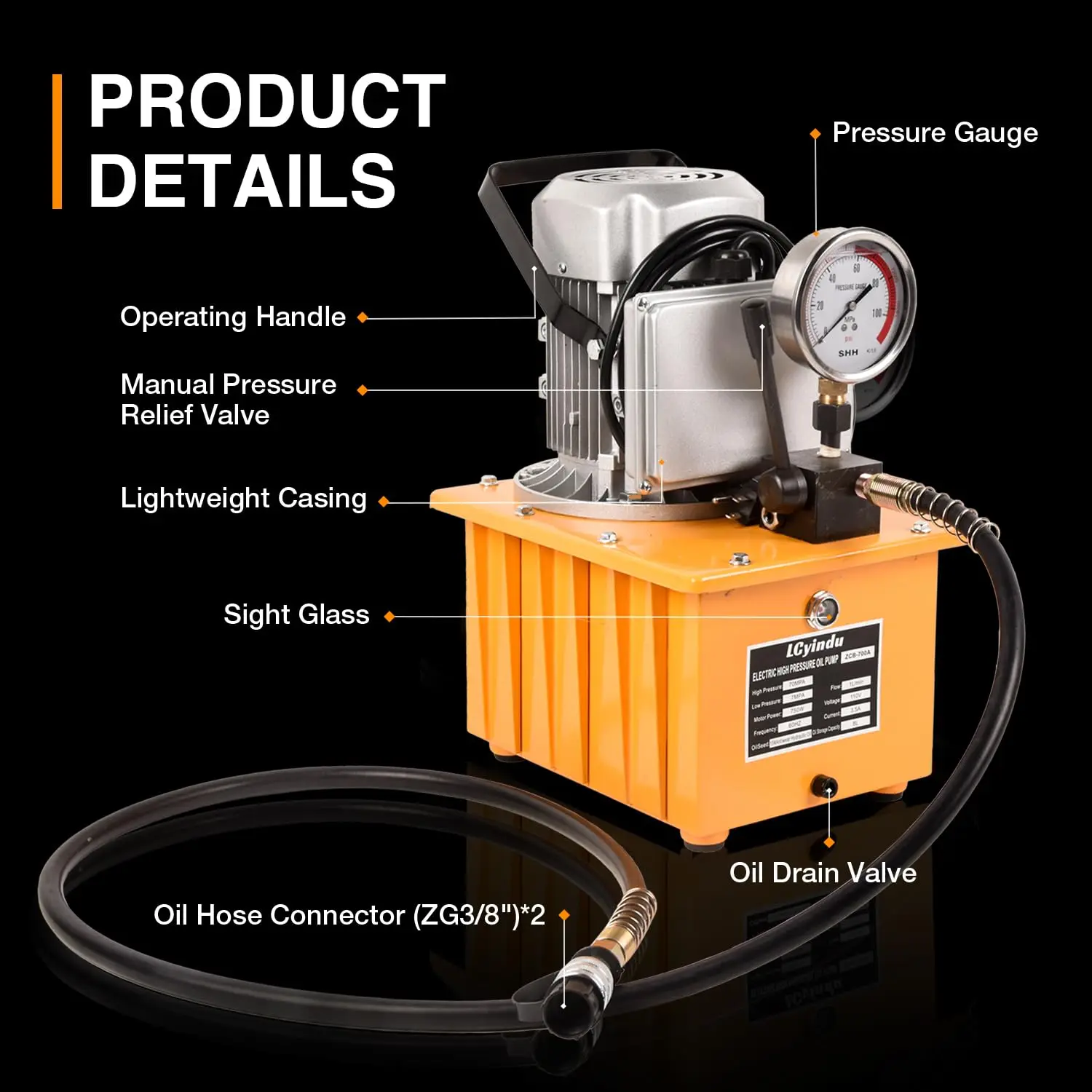 750W Dubbele Circuit Elektrische Pomp Elektrisch Aangedreven Pomp Hydraulische Pomp 380V 220V Power Hydraulische Gereedschappen