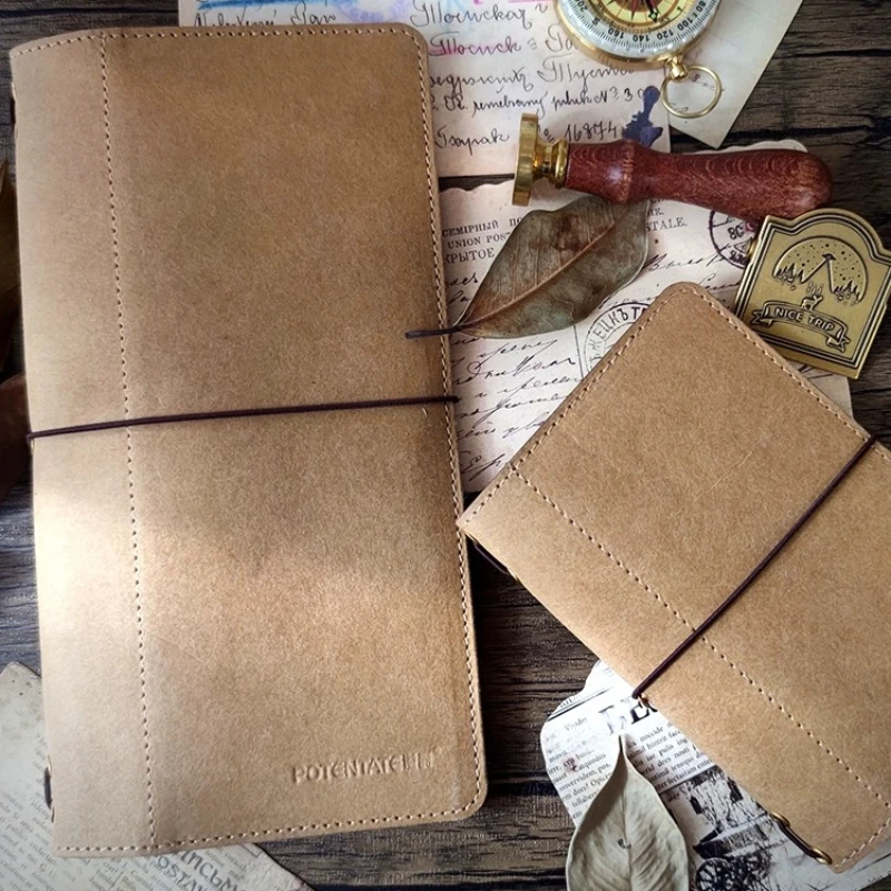 POTENTATE100% Cotton Pulp Watercolor Paper 200g Retro Travel Sketchbook Replaceable Core Portable Painting Book Art Supplies