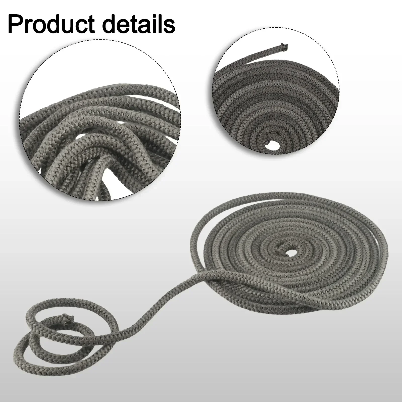 Fire Rope Seal Fireplace Sealing Rope Fireplace Easy Installation Flexible Construction Long-lasting Performance