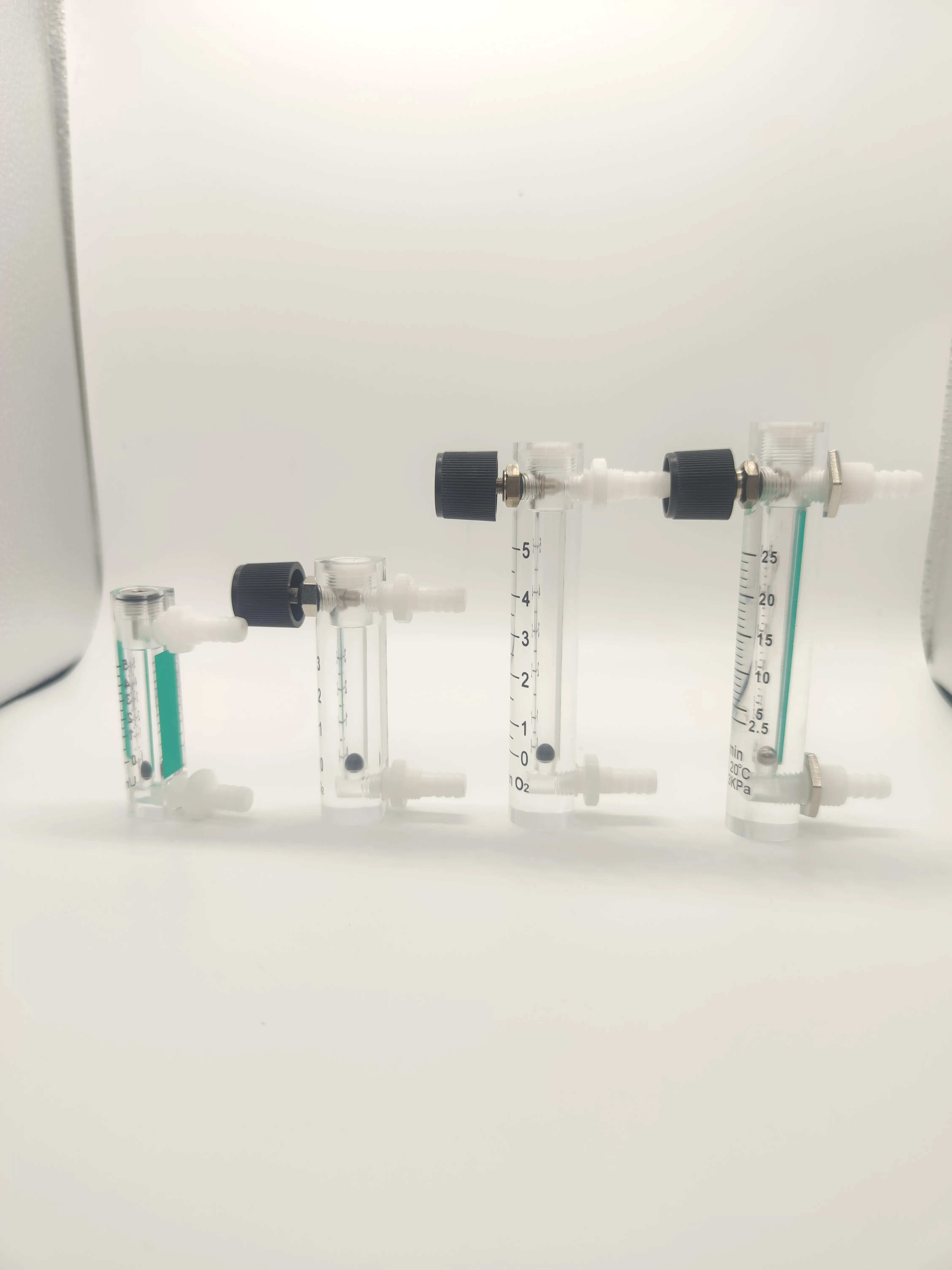 LZQ-1,2,3,4,5 Acrylic  air flowmeter with Customize fittign