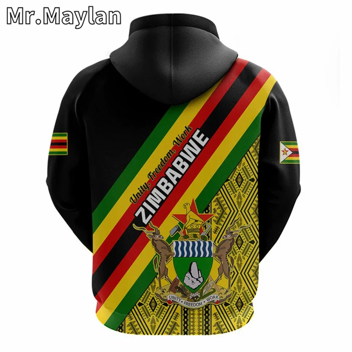 Hoodies africanos para homens e mulheres, hoodies com bandeira 3d impressa, pulôver com zíper, jaqueta casual, fatos de treino, jk-191