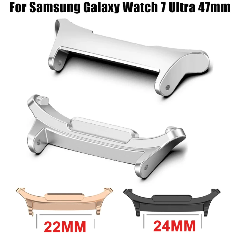 1pair Adapter For Samsung Galaxy Watch 7 Ultra 47mm Watchband Strap Connector Bracelet 316L Stainless Steel Watch 7 Accessories