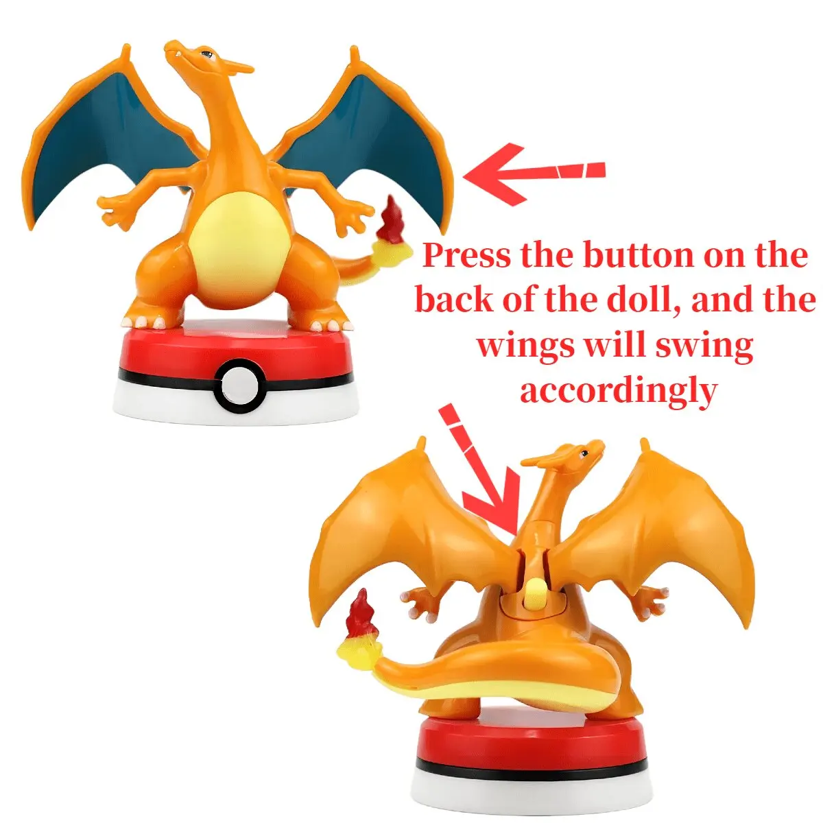 本物のポケモンキャラクターフィギュア玩具人形スタイルピカチュウリザードンゲンガーミュウツー Psyduck ヤドンアニメキャラクター装飾品ギフト
