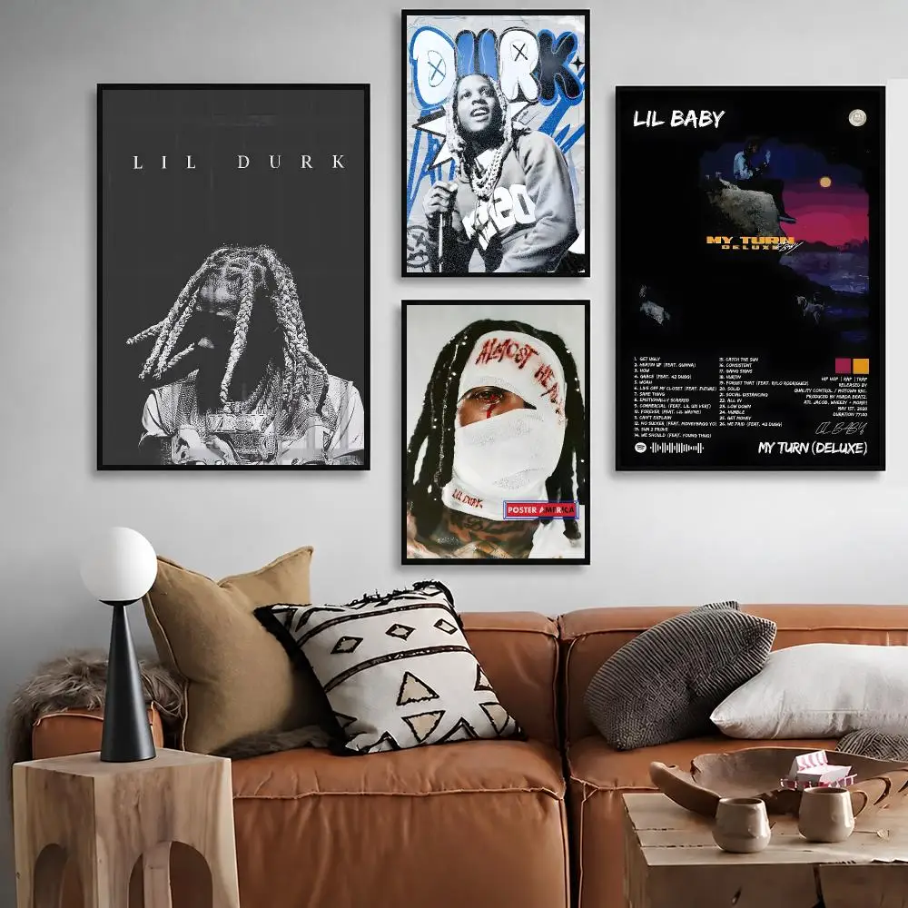 Rapper Lil Durk   Music Artist Print Graphic Streaming Film Style Wall Artwork Bedroom Decor Poster
