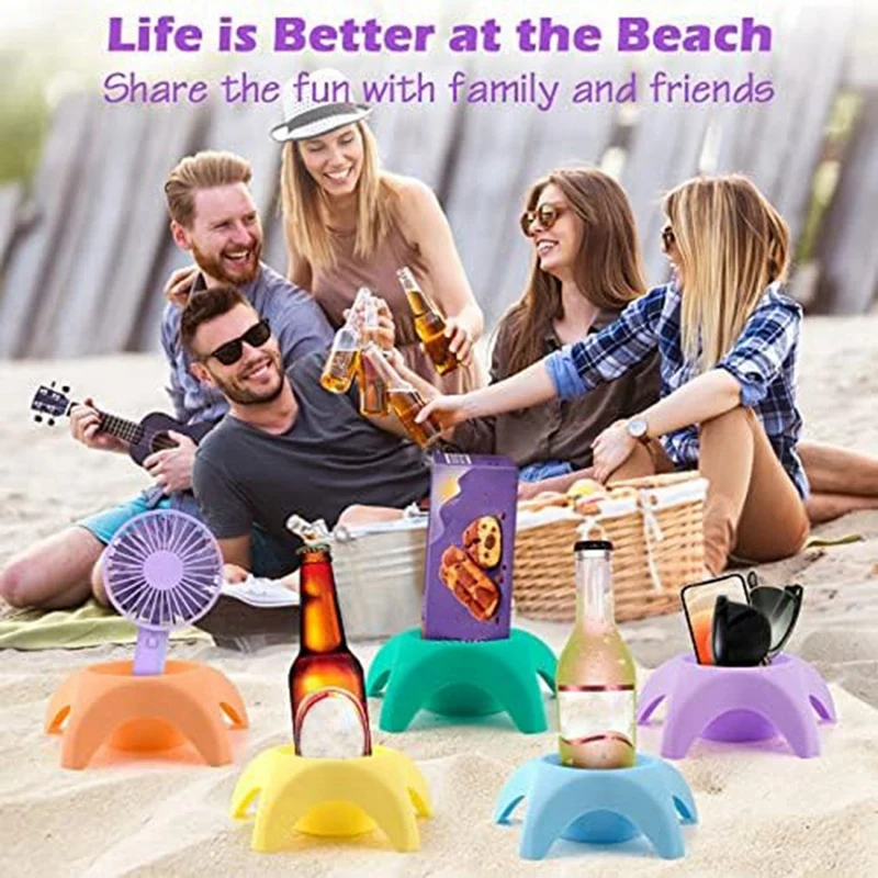 Beach Vacation Essentials Replacement Parts Accessories Beach Cup Holders, Sand Coasters, Beach Travel Essentials For Women