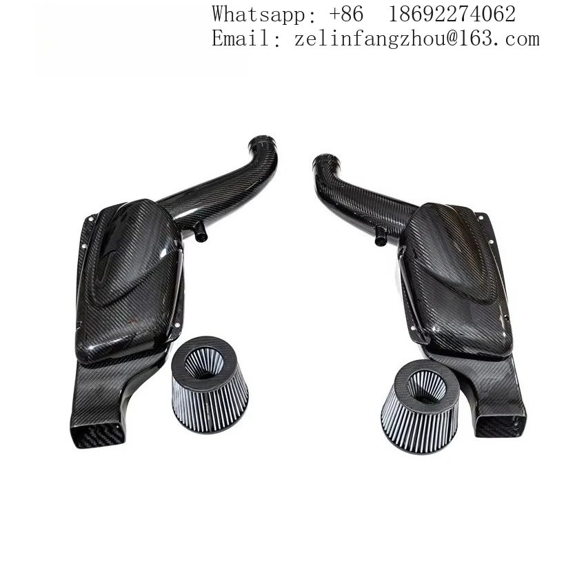 3K Twill Carbon Weave Dry Carbon Fiber Cold Air Intake System For Mercedes AMG GT M178 4.0T Intake Filter Car Accessories