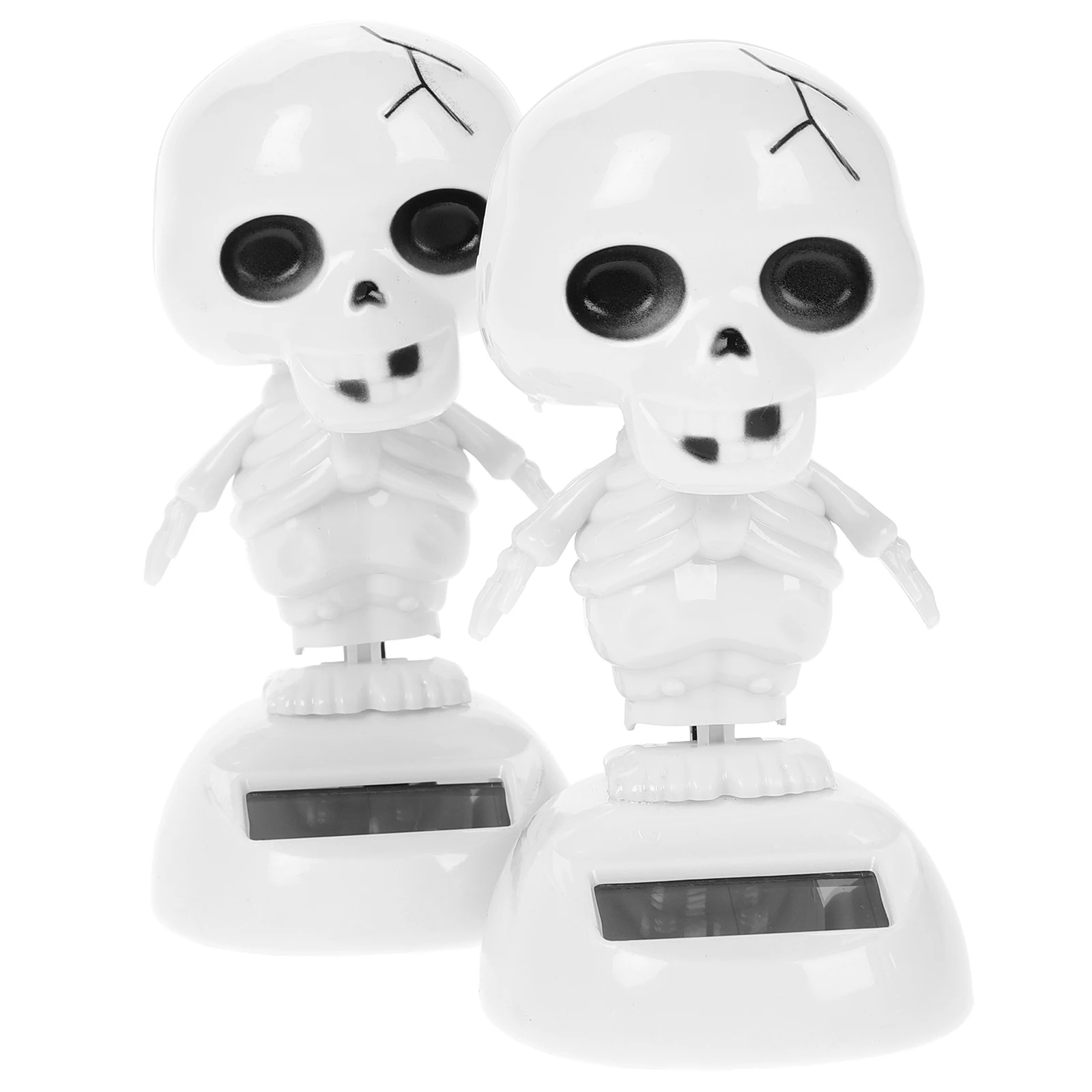 2 pçs dança solar fantasma decoração de halloween plástico resistente decoração para carro desktop casa quarto mesa movido a energia solar