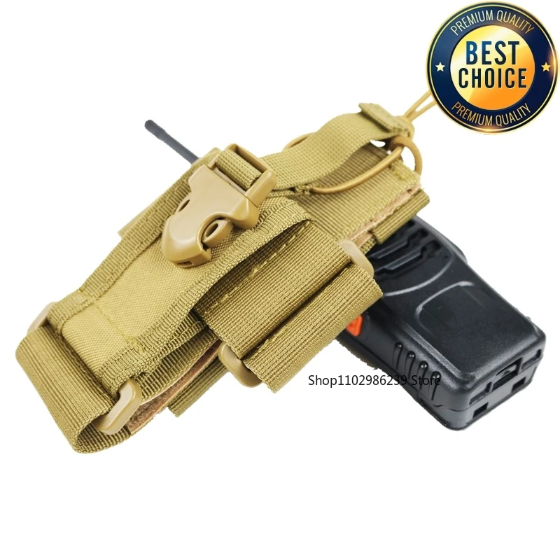 Molle Tactical Radio Pouch Adjustable Walkie Talkie Holder Hunting Interphone Hanging Bag Outdoor Sport Water Bottle Holder