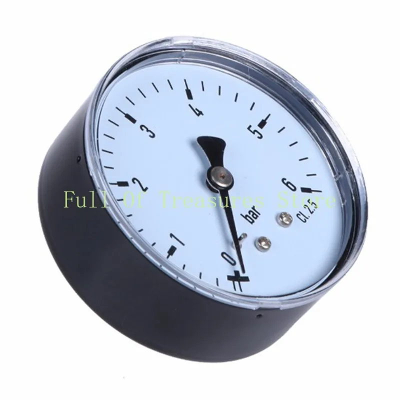 TS-60-6bar Precision Pressure Gauge 0-6 Bar 1/4“NPT Back Pressure Gauge Portable Water Pressure Tester Digital Display Gauge