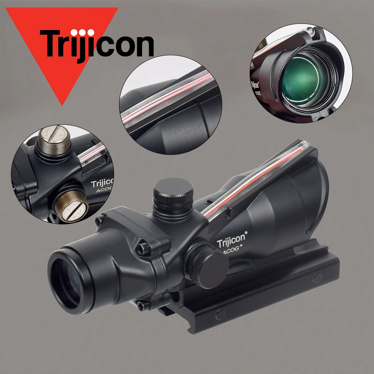 Trijicon Acog 4x32 mit rmr echten Glasfaser rot grün Punkt beleuchtet Chevron Glas geätzt Fadenkreuz Zielfernrohr Jagd visier