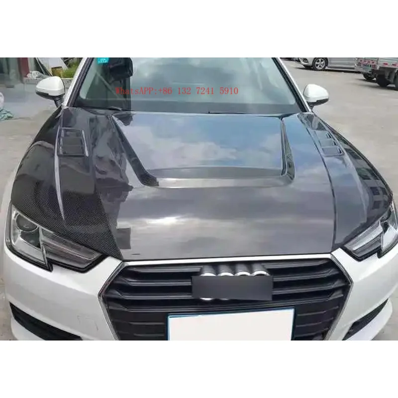 For  A4 S4 Rs4 A5 S5 Rs5 B7 B8 B8.5 B9 B10 Q3 Q4 Q5 Sq7 Bonnet 2017 2018 2019 2020 Carbon Fiber Bonnet