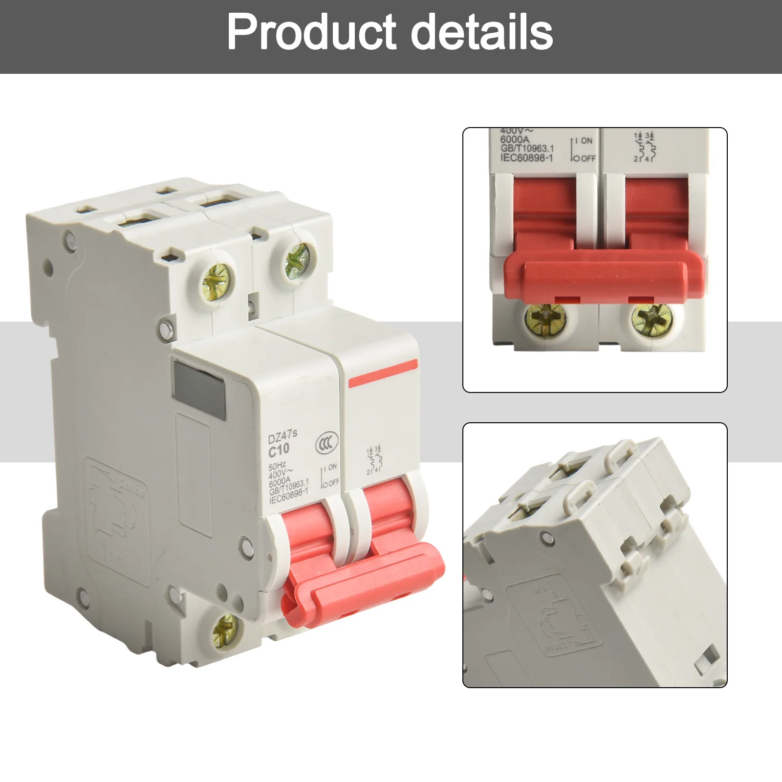 Circuit Breaker Guide Installation 2 Pole 16A Circuit Breaker with Novel Structure and High Fire Retardant Plastics