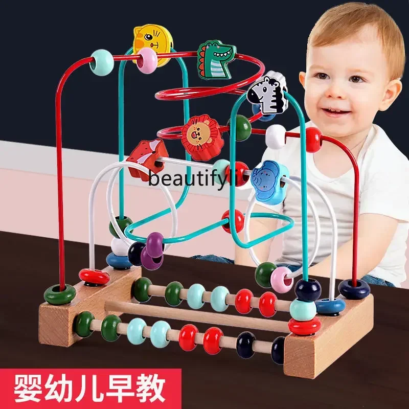 

Infant and child bead-wrapping toys Baby stringing beads Puzzle concentration Finger training