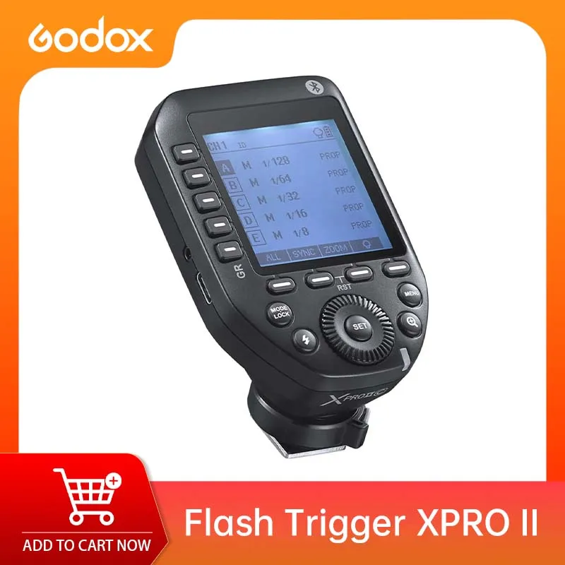 Godox XPro II TTL Wireless Flash Trigger HSS 1/8000s 2.4G TCM LCD Remote Control for Canon Nikon Sony Fuji Oly Pentax