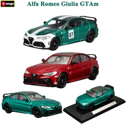 Bburago 1:43 Alfa Romeo Giulia GTAm Sport Cars Model Alloy Luxury Diecast Cars Model Display Box Collection Gift For Adults