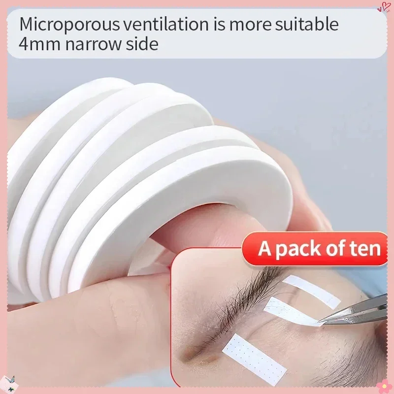 Wholesale 4mm Width Eyelash Extension Tape Makeup Breathable Anti-allergy Easy to Tear Micropore Tape Professional Lashes Tape