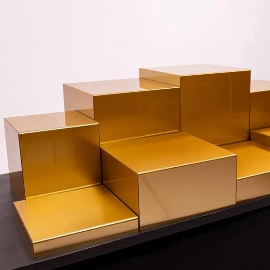 

Low Price Creative Dessert Table Decoration Cold Meal Stand Tea Break Cake Snack Rack Acrylic Cube Buffet Food Display Risers