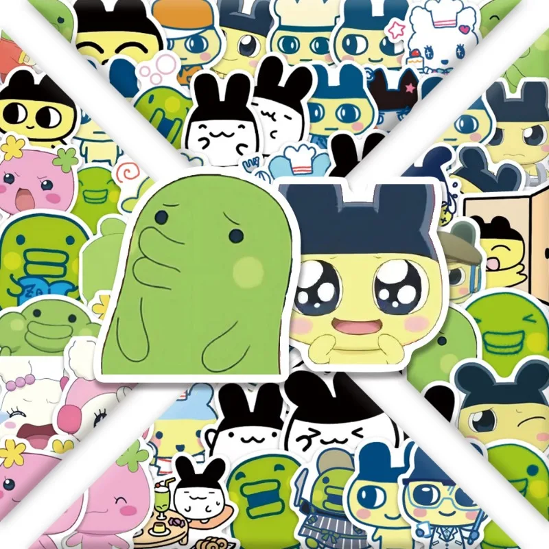 60 ชิ้นการ์ตูนบุคลิกภาพ Tamagotchi Creative Doodle สติกเกอร์ตกแต่ง