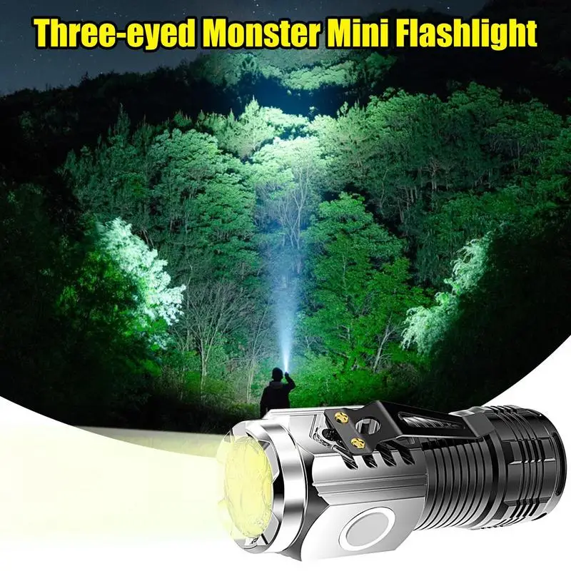 Mini lanterna de bolso portátil LED, ultra brilhante, alto lúmens, luz portátil, tocha para acampar, ao ar livre