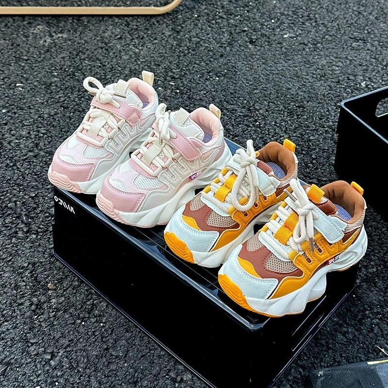 

2025 Autumn Fashion Versatile Sneakers for Boys Girls Non-slip Soft Sole Toddler School Running Basketball Shoes Gym Class Wear
