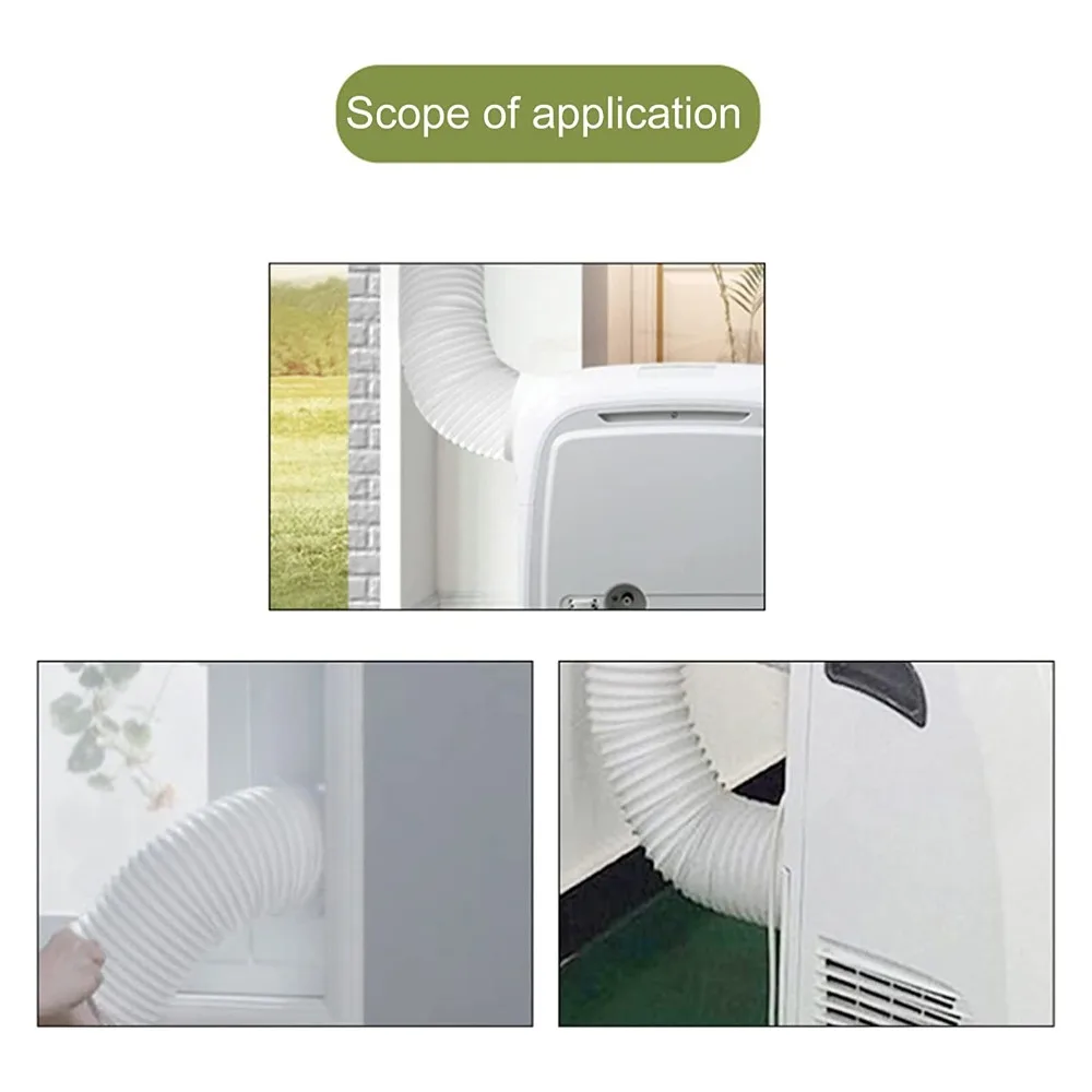 Durable ABS Exhaust Duct Interface Round White Tube Connector Seamless Snap Tabs Hose Connector Adapter Exhaust Hose