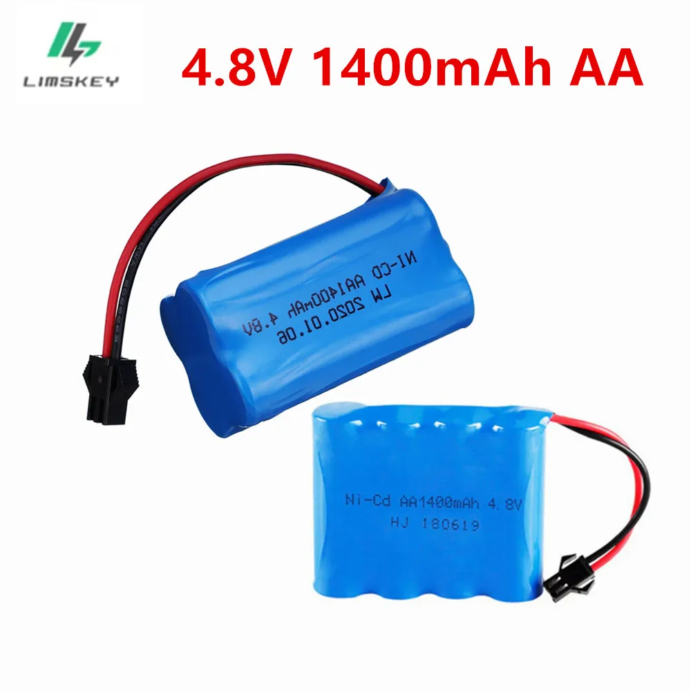 4.8V 1400mAh Ni-CD Battery AA 4.8 V Rechargeable Battery Used for Dump Truck Toy Car Four-wheel Drive Alloy Climbing Car