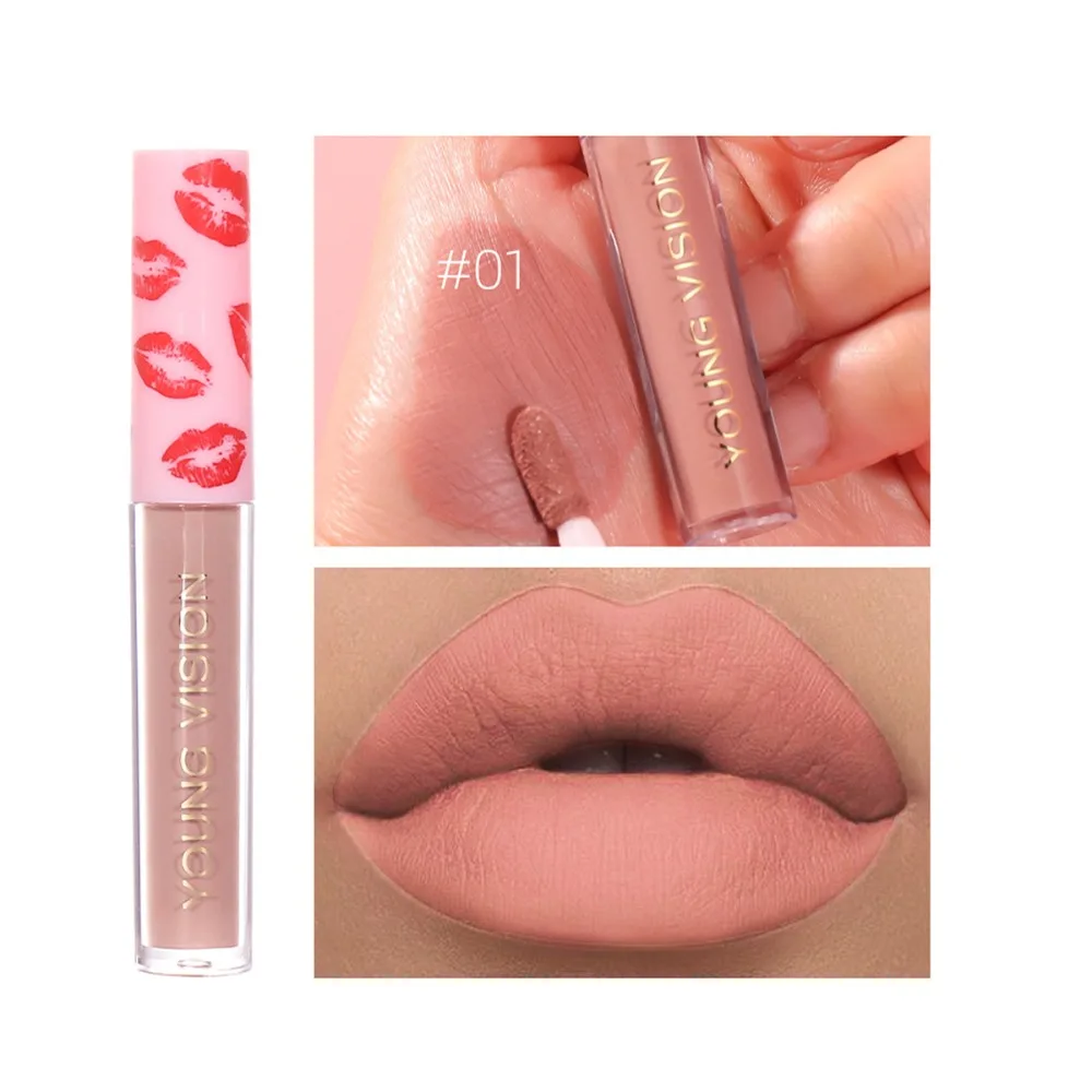 12-tinten Fluwelen lipvlek Smudge Proof Vloeibare lippenstift De hele dag dragen Featherlight Feel Waterdichte formule voor dagelijks gebruik Schoonheid