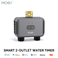 MOES Bluetooth Smart 2-Way Water Valve, Garden Sprinkler, Programmable Timer, Filter, Rain Delay, Automatic Irrigation Control