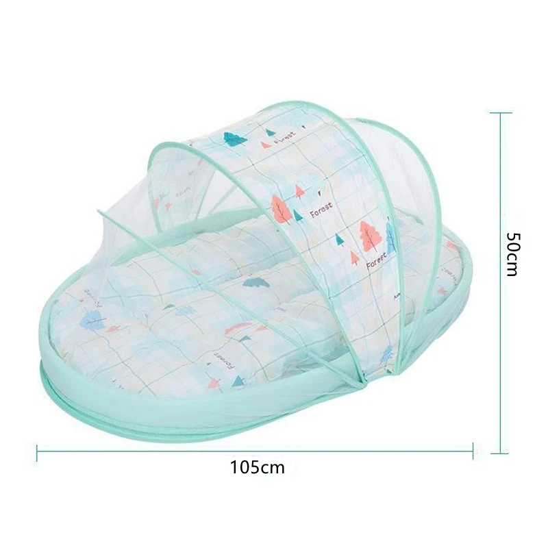 Summer Portable Bed-in-Bed Newborn Bed Mosquito Net Foldable Baby Mosquito Net Anti-mosquito Cover With Cotton Cushion