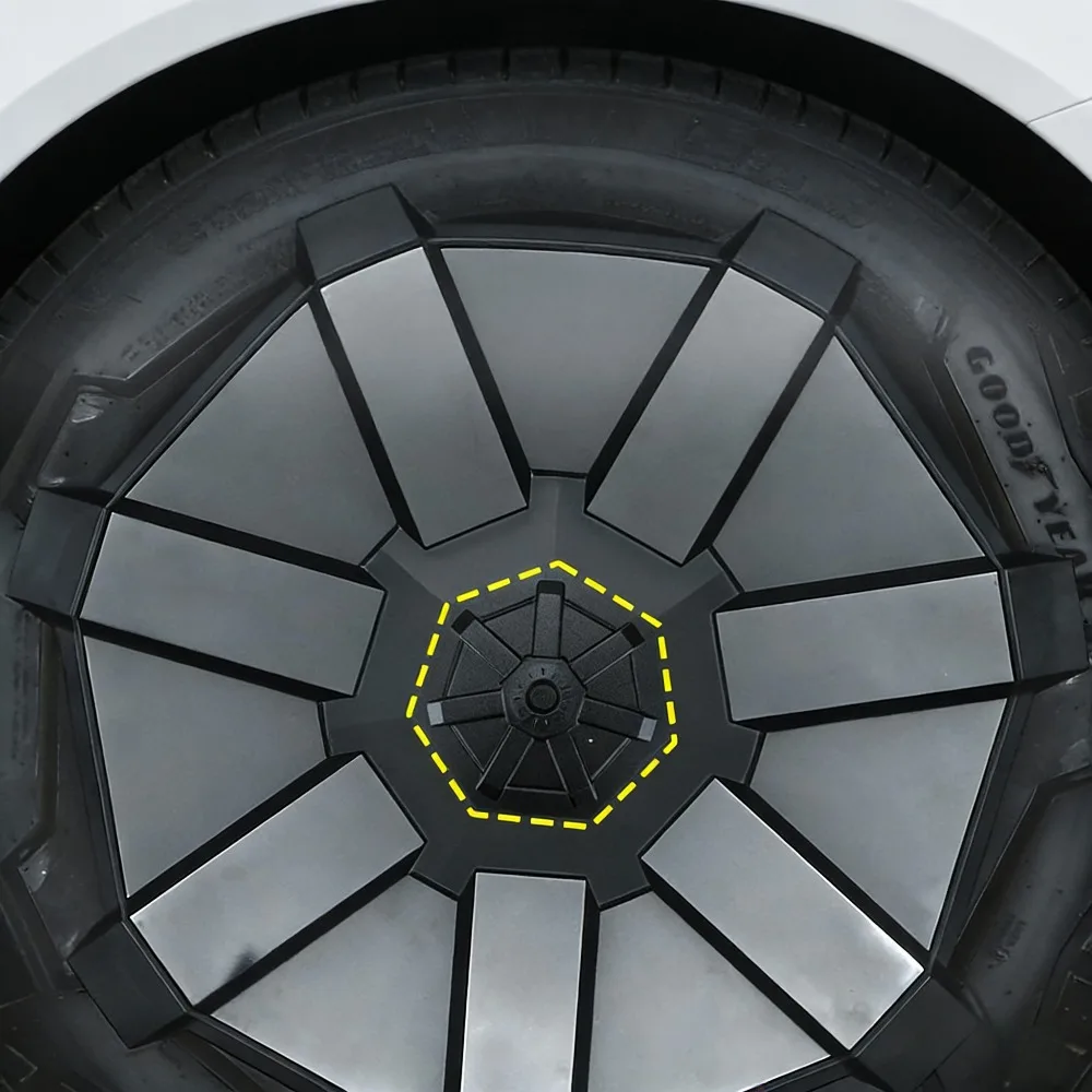 4pcs 195MM Universal Car Wheel Center Caps Wheels Hub Cap Rim Hubcaps Dust Cover Replace Car Accessories for Tesla Cybertruck