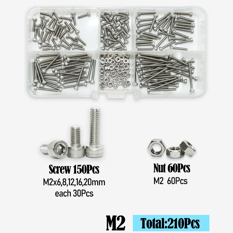 M2 M2,5 M3 M4 Messing-Einsatzmutter mit Gewinde und Sechskant-Innensechskantschraube aus Edelstahl 304, mit wärmegekarteltem Muttern-Set – Detail 13