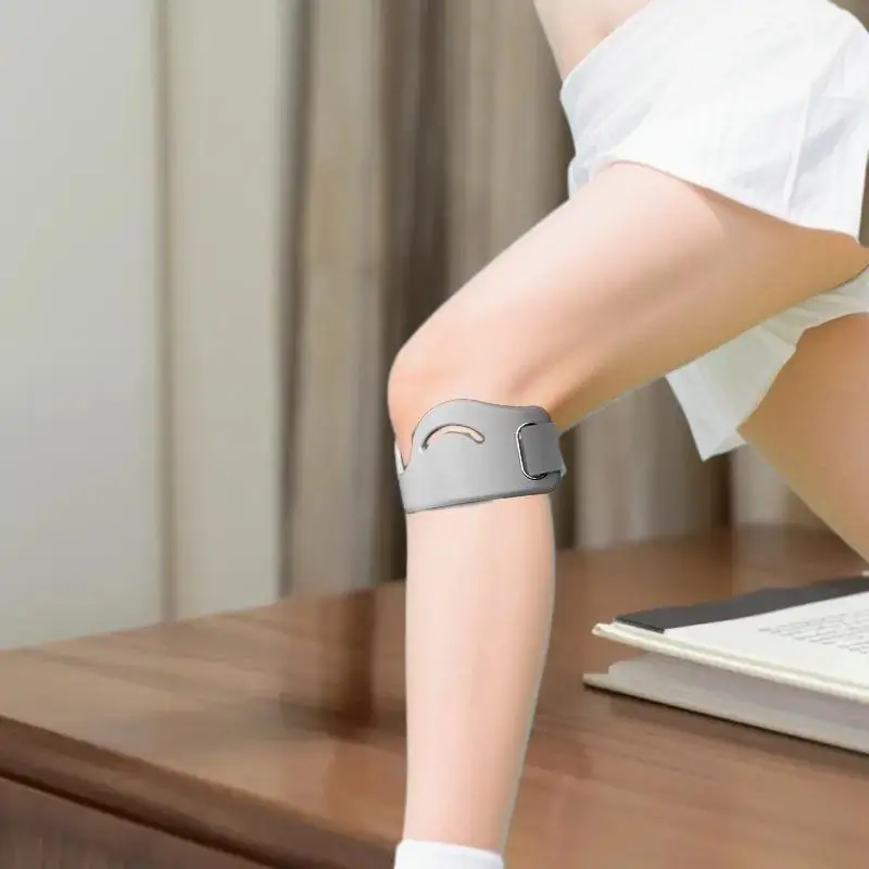 Breathable Knee Protector with Adjustable Silicone Tendon Straps; Two-piece Elastic Patella Stabilizer.